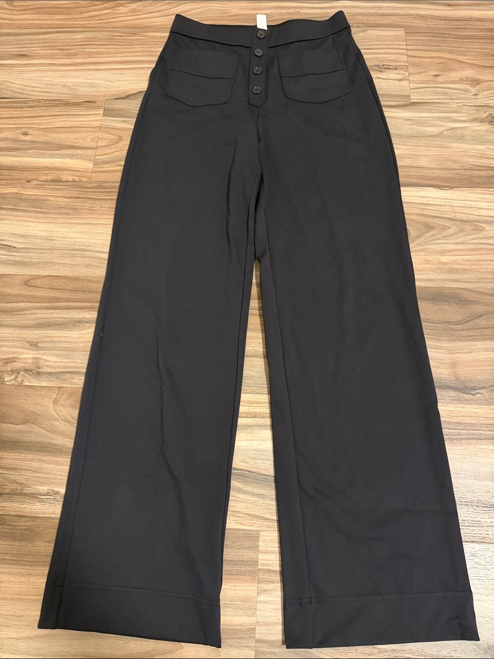 Halara DayStretch High Waisted Pockets Straight Leg Casual Pants Women MT Black